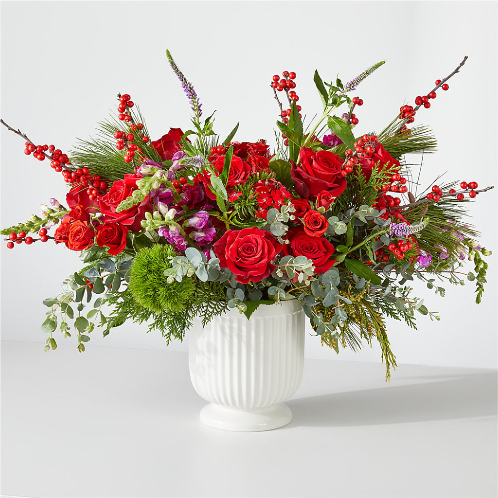 Big Red Bow Bouquet – Just Bloom, Elk Grove CA