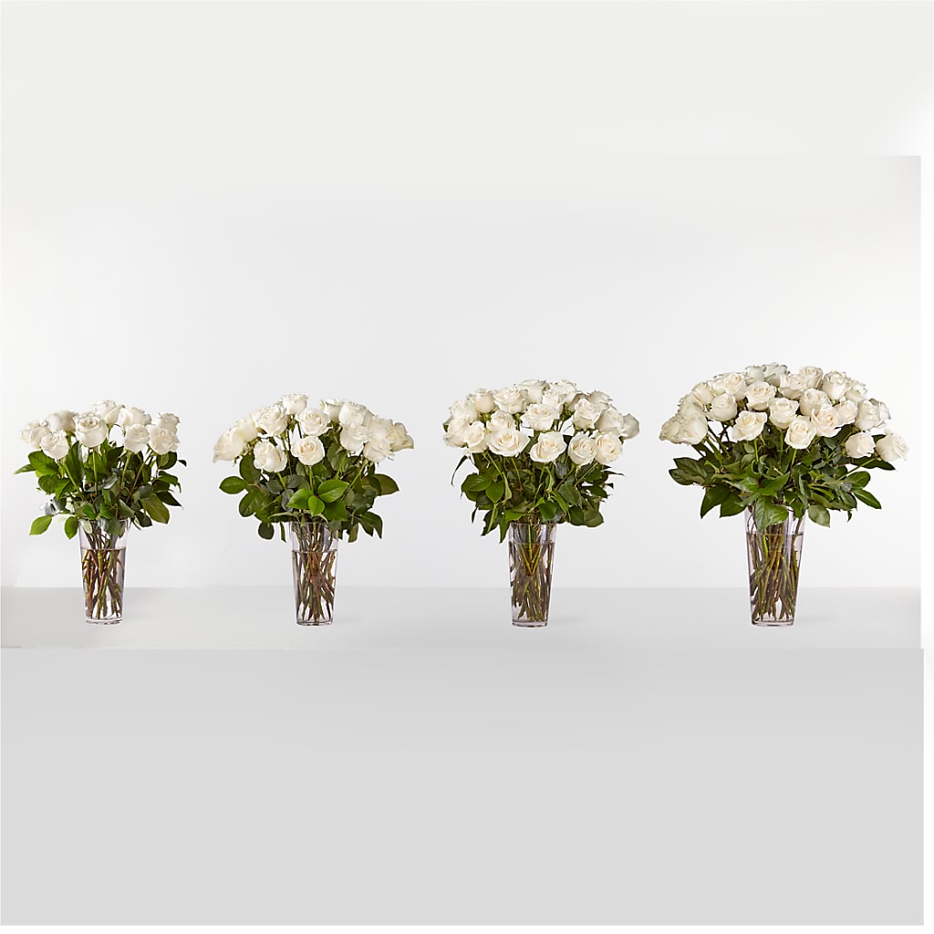 Long Stem White Rose Bouquet – Just Bloom, Elk Grove CA