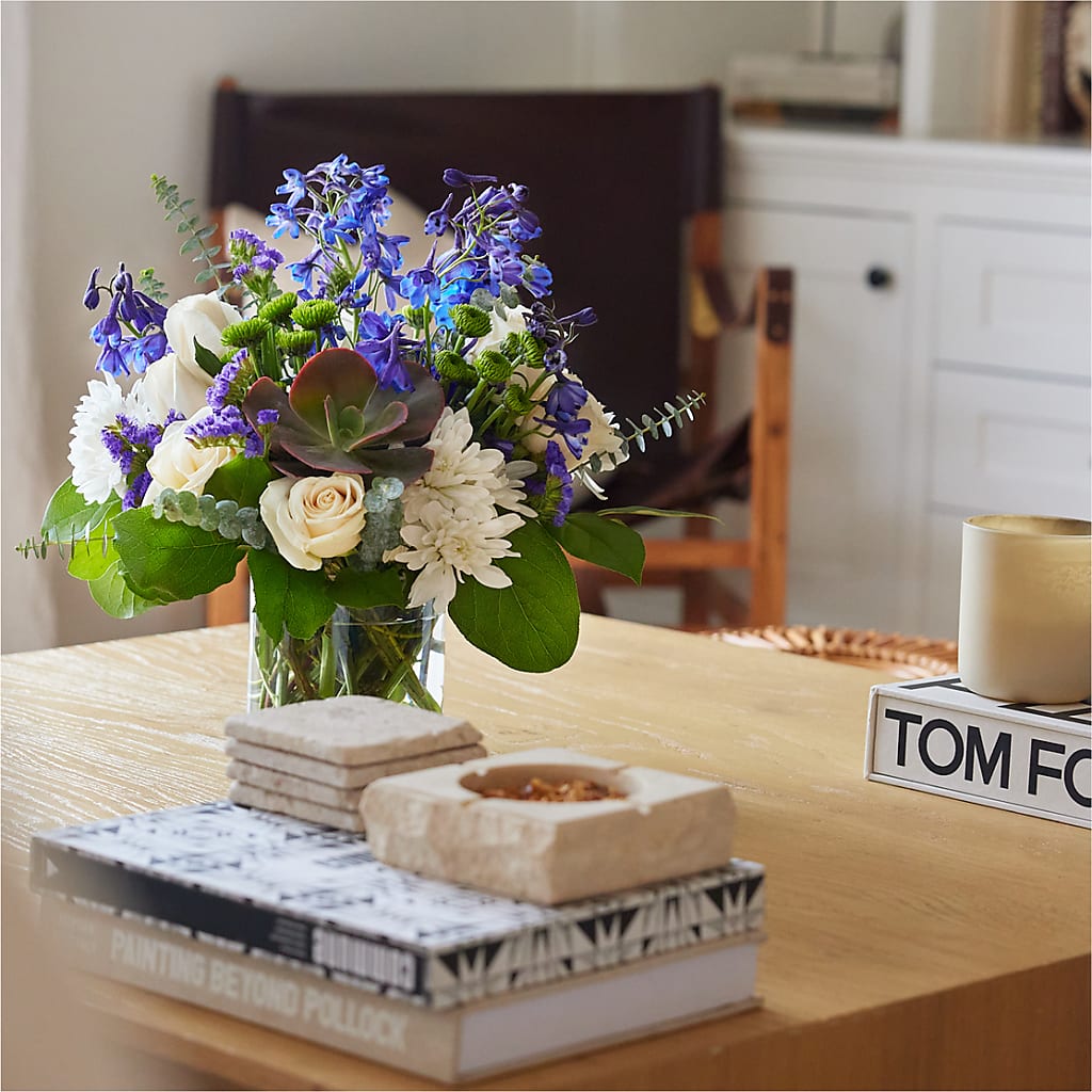Cerulean Waves Bouquet – Just Bloom, Elk Grove CA