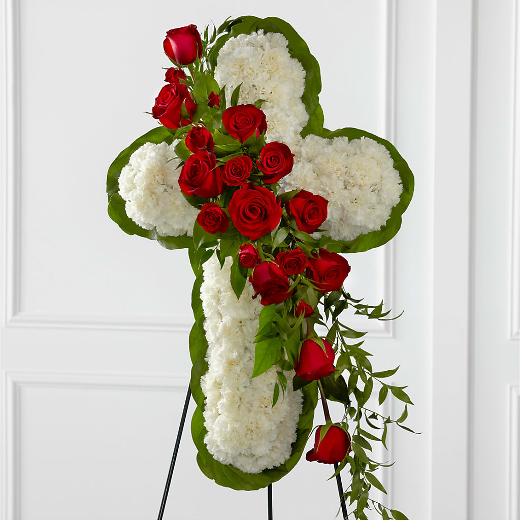 Floral Cross Easel – Just Bloom, Elk Grove CA