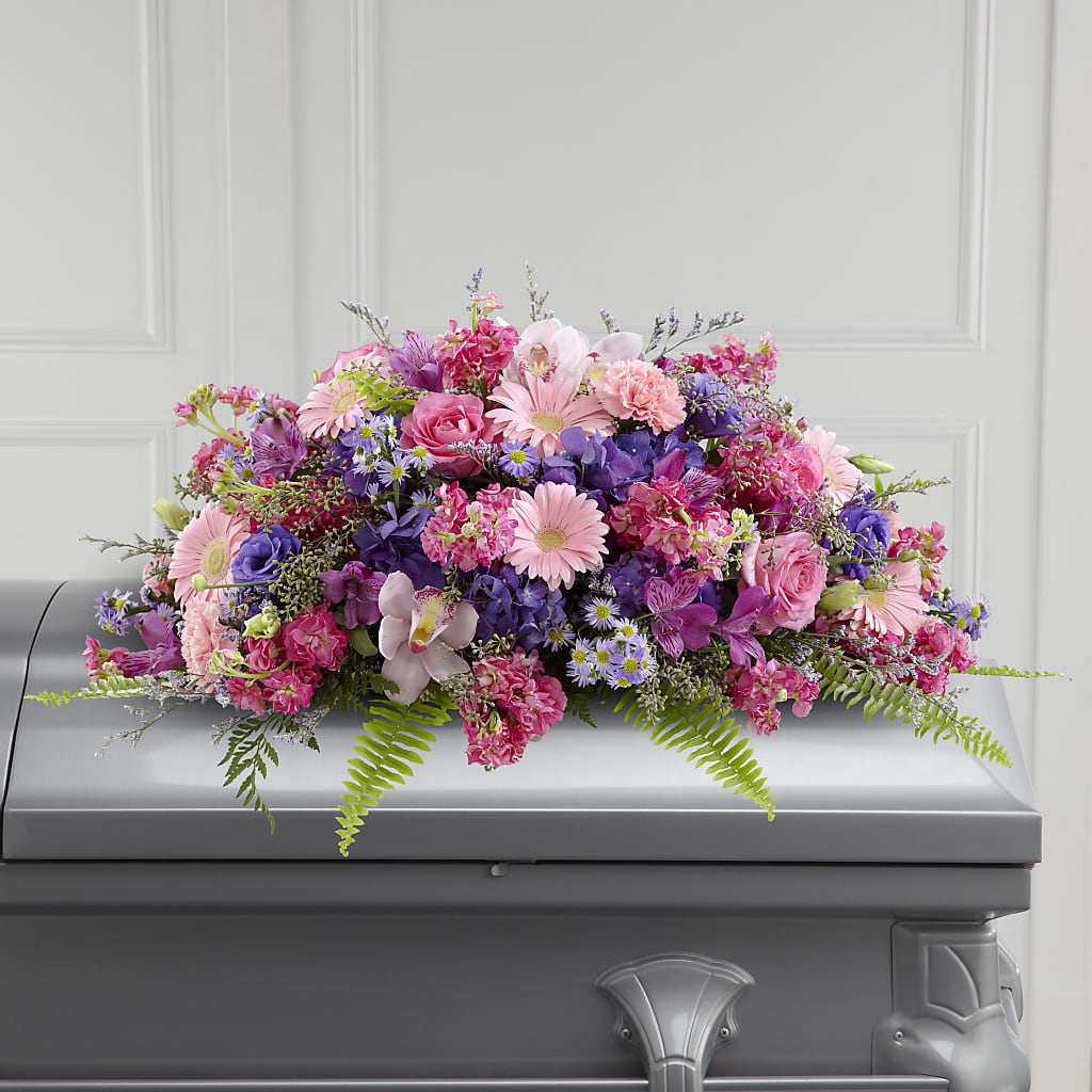 Glorious Garden Casket Spray – Just Bloom, Elk Grove CA