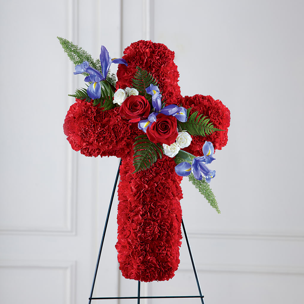 Faithful Hero Floral Cross – Just Bloom, Elk Grove CA