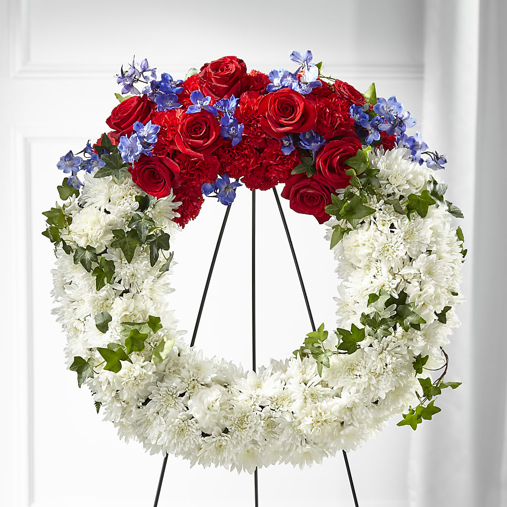 Patriotic Passion Wreath – Just Bloom, Elk Grove CA