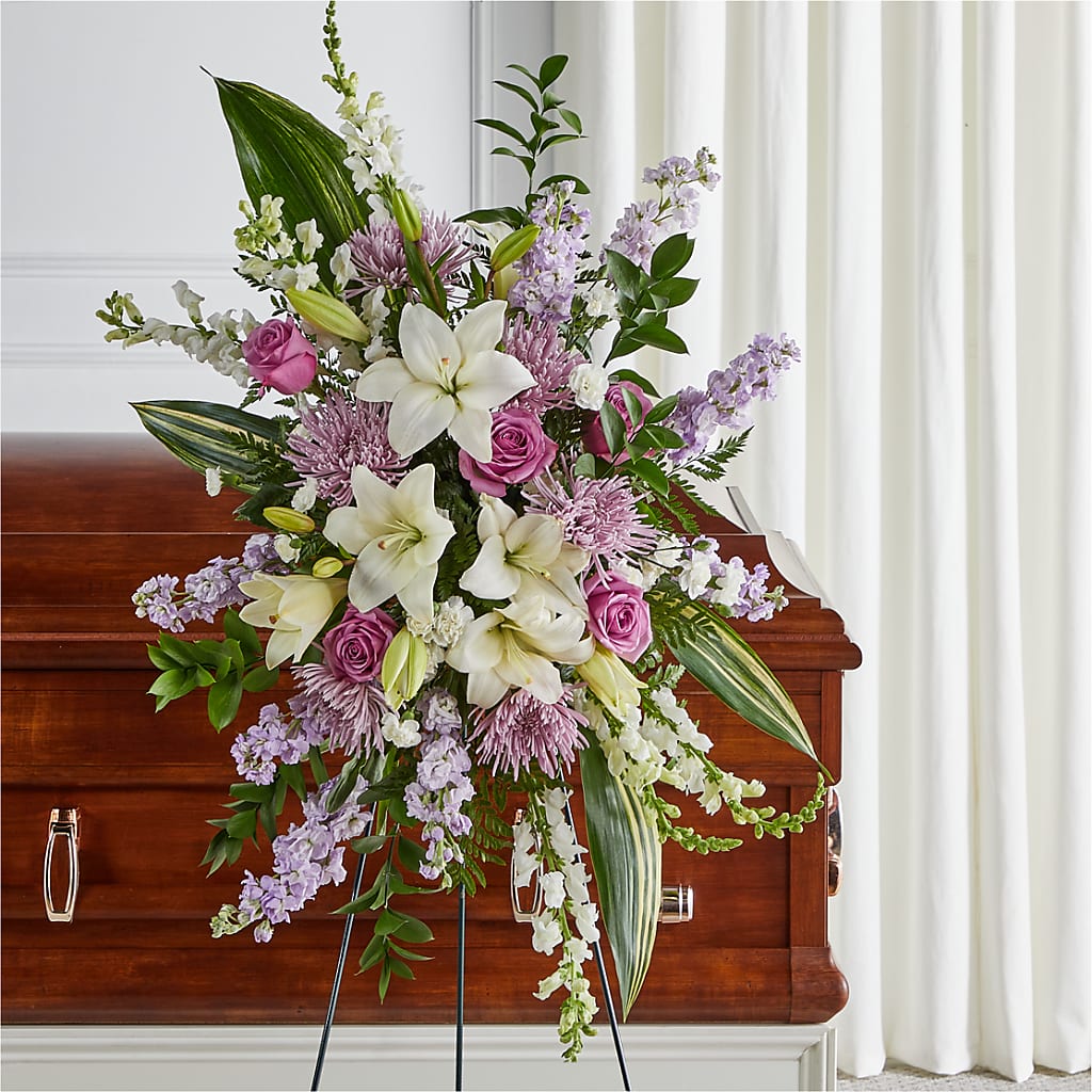 Grateful Hearts Standing Spray – Just Bloom, Elk Grove CA