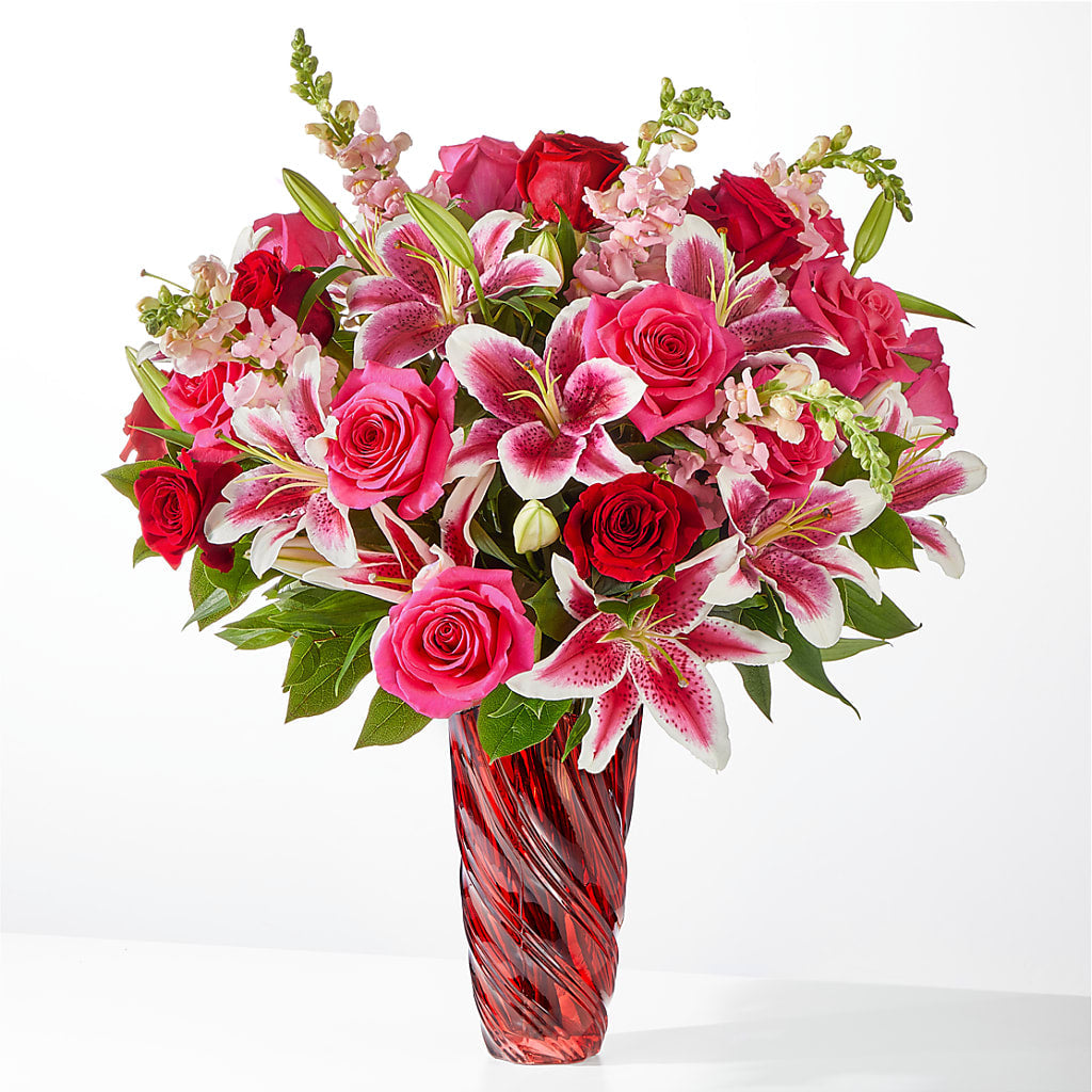 Always You Bouquet with Luxe Swirl Vase – Just Bloom, Elk Grove CA