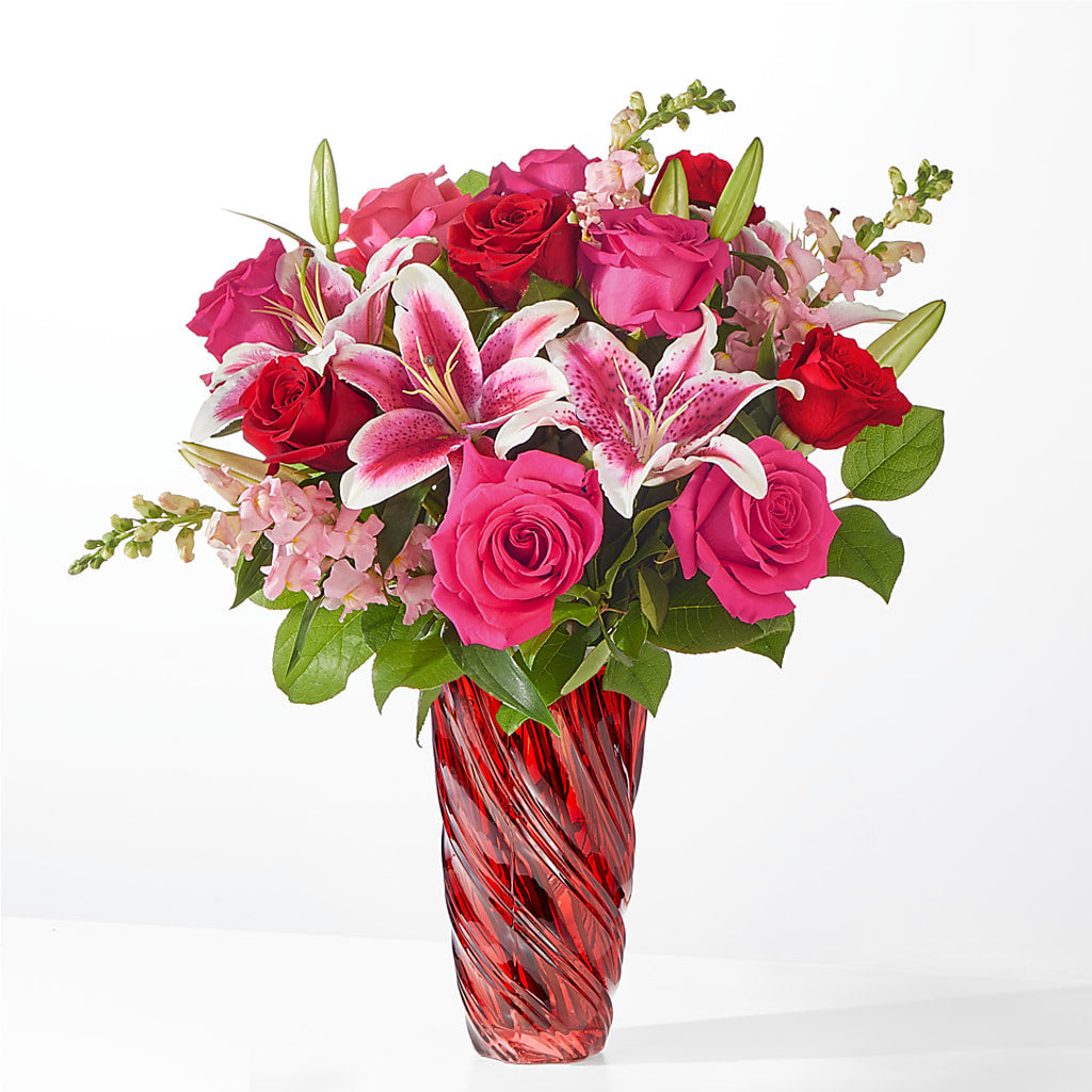 Always You Bouquet with Luxe Swirl Vase – Just Bloom, Elk Grove CA