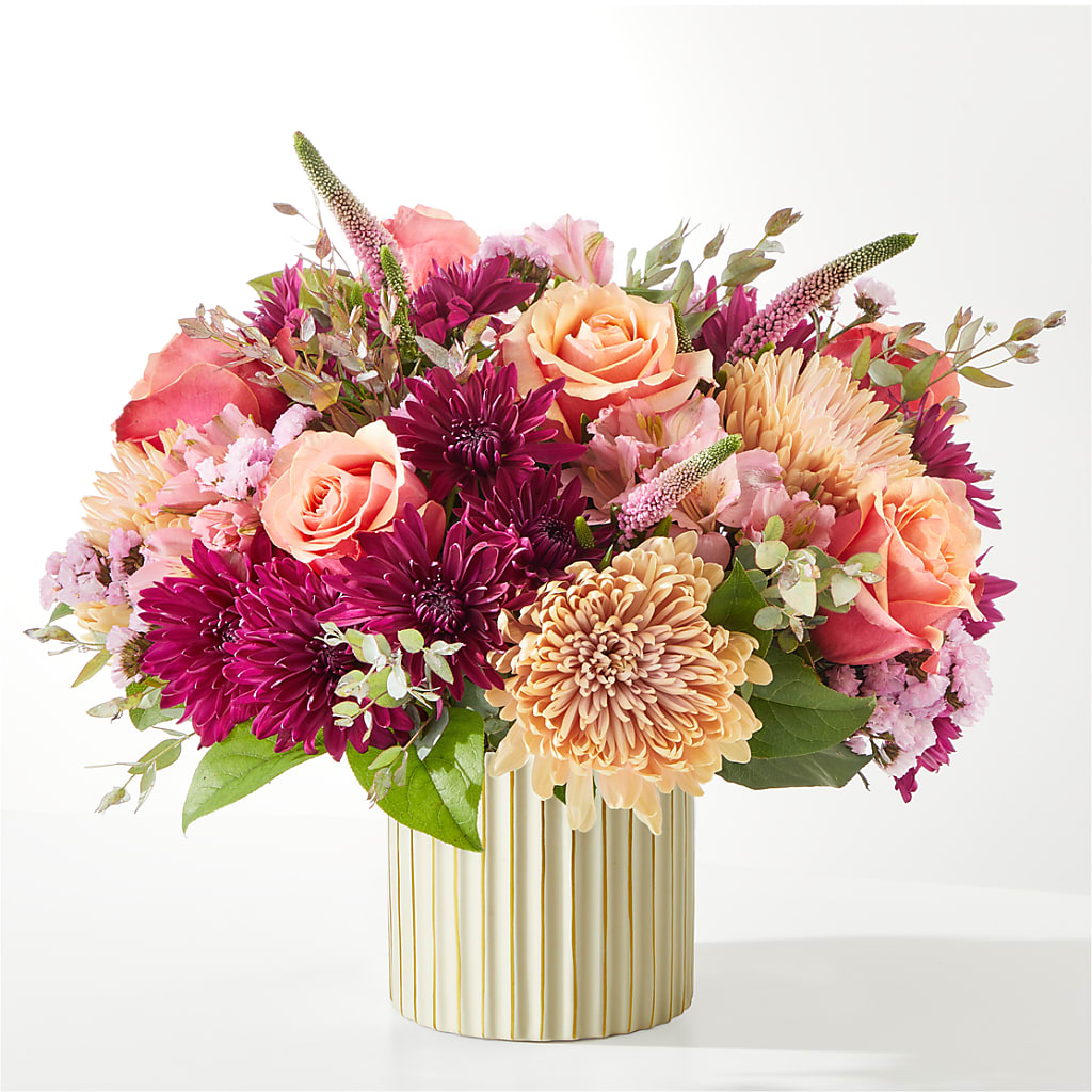 Berry Cobbler Bouquet with Ivory Vase – Just Bloom, Elk Grove CA