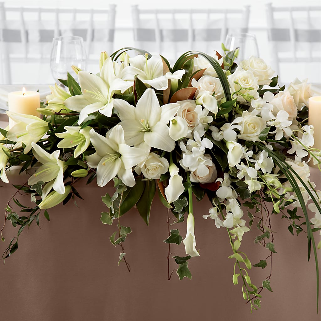 White Linen Arrangement – Just Bloom, Elk Grove CA