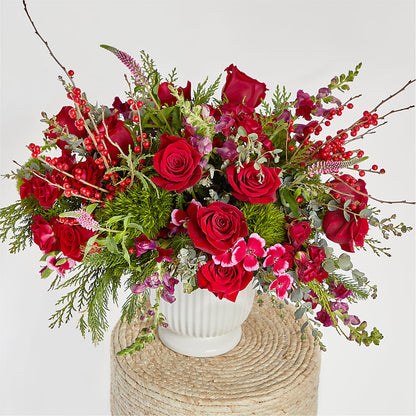 Big Red Bow Bouquet –  Just Bloom, Elk Grove CA