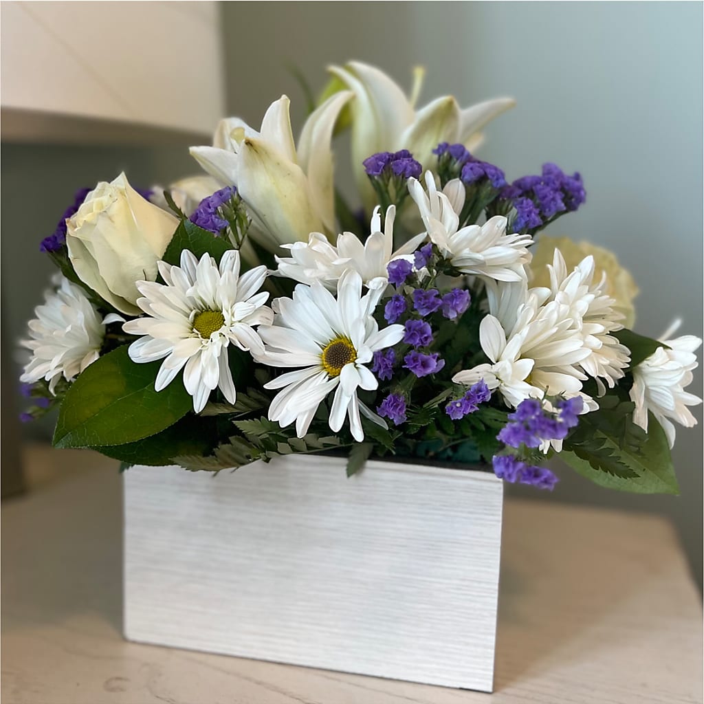 Beyond Blue Box Bouquet –  Just Bloom, Elk Grove CA