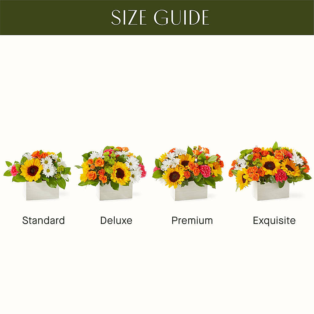 Sun-drenched Blooms Box Bouquet –  Just Bloom, Elk Grove CA