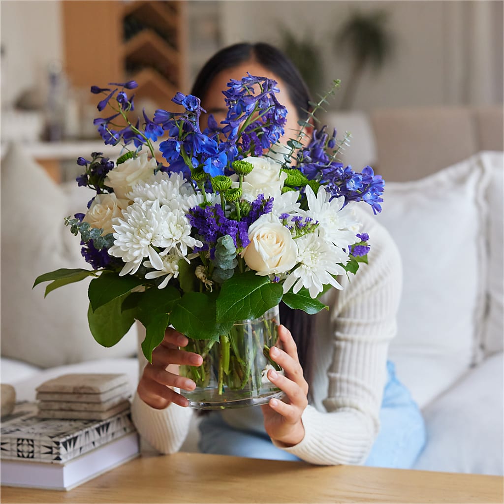 Cerulean Waves Bouquet –  Just Bloom, Elk Grove CA