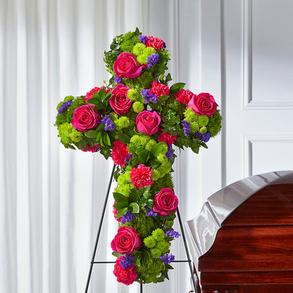 Tribute Rose Floral Cross –  Just Bloom, Elk Grove CA