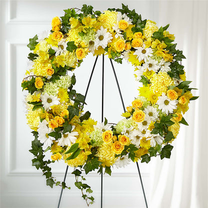 Golden Remembrance Wreath –  Just Bloom, Elk Grove CA