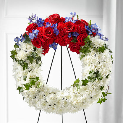 Patriotic Passion Wreath –  Just Bloom, Elk Grove CA