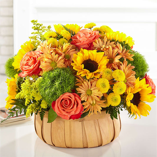Harvest Sunflower Basket –  Just Bloom, Elk Grove CA