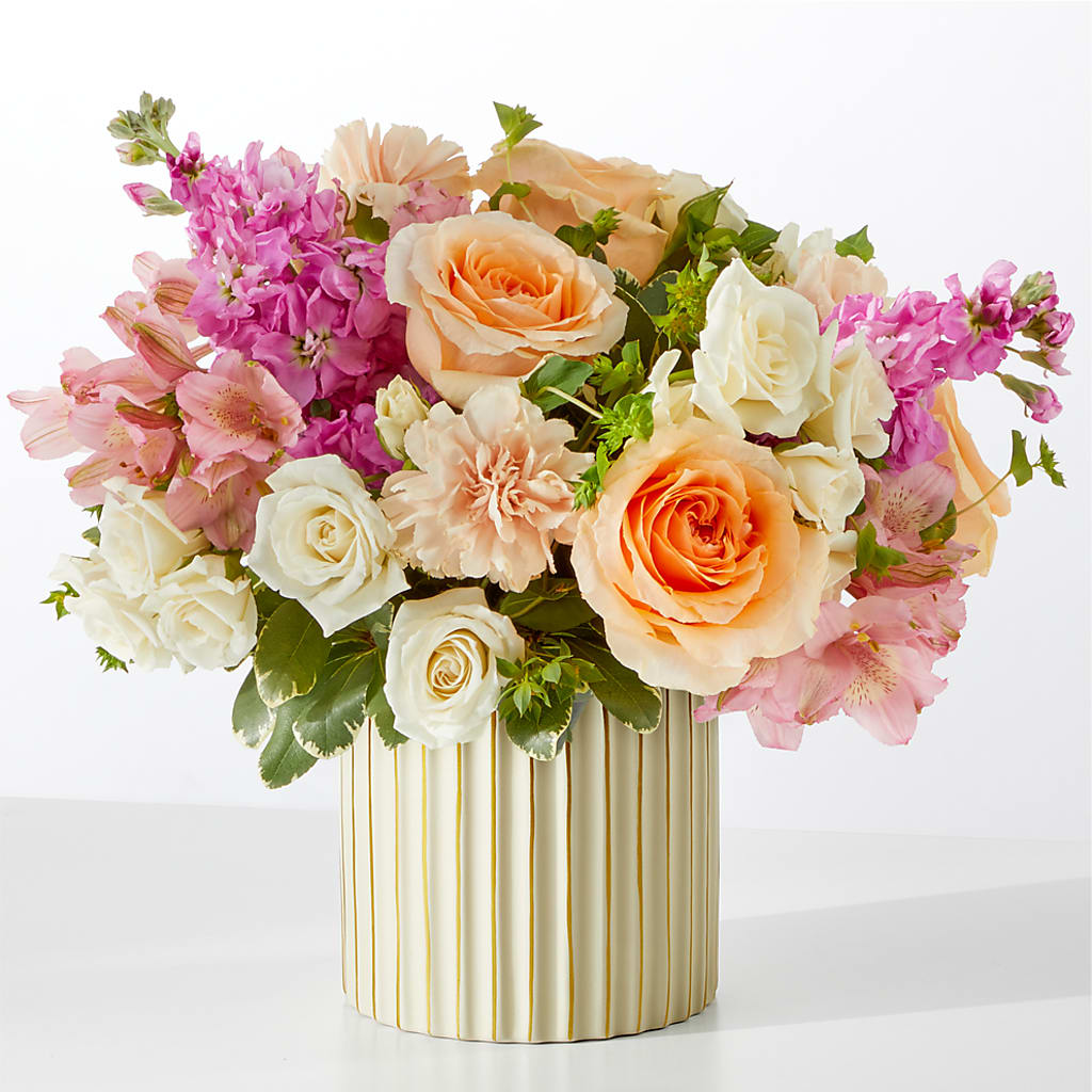 Paradise Bouquet with Ivory Vase –  Just Bloom, Elk Grove CA