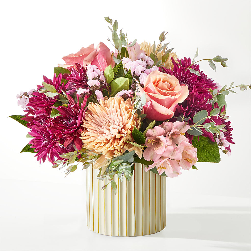 Berry Cobbler Bouquet with Ivory Vase –  Just Bloom, Elk Grove CA
