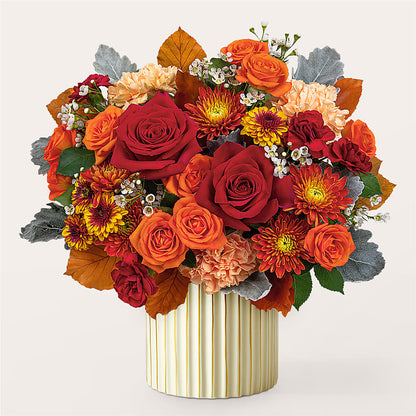 Merlot Bouquet with Ivory Vase –  Just Bloom, Elk Grove CA