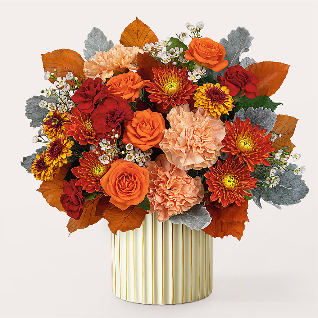 Merlot Bouquet with Ivory Vase –  Just Bloom, Elk Grove CA