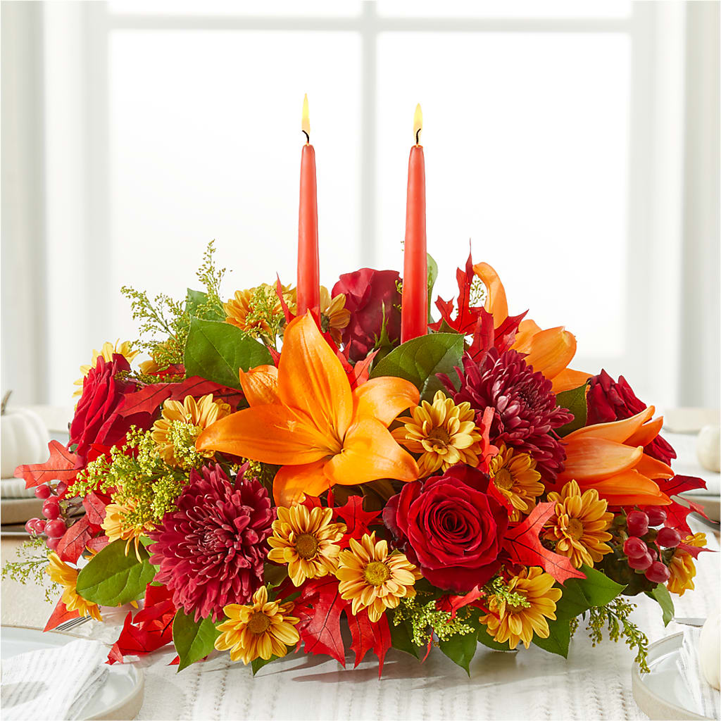Autumn's Embrace Centerpiece –  Just Bloom, Elk Grove CA