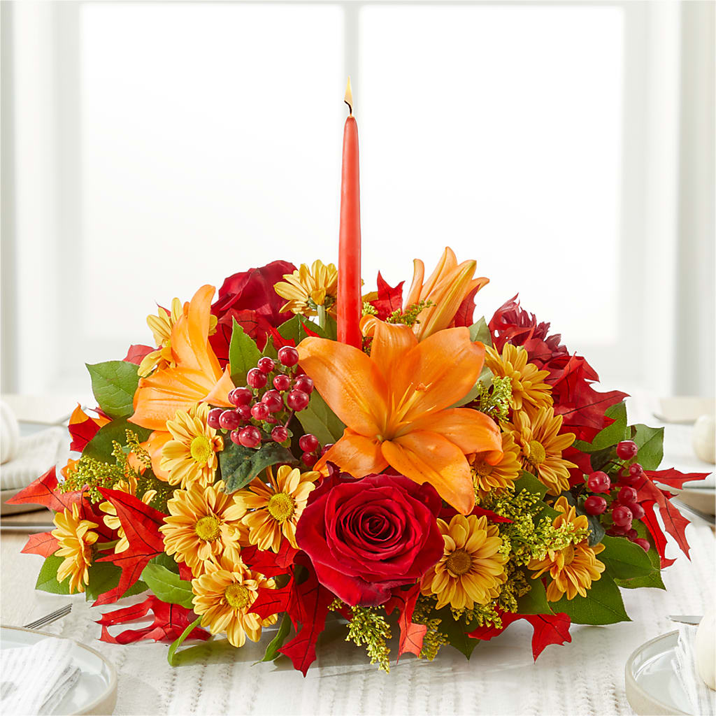 Autumn's Embrace Centerpiece –  Just Bloom, Elk Grove CA