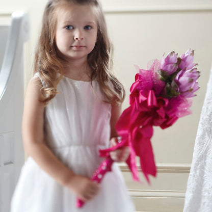 Sparkle Pink Flower Girl Bouquet –  Just Bloom, Elk Grove CA