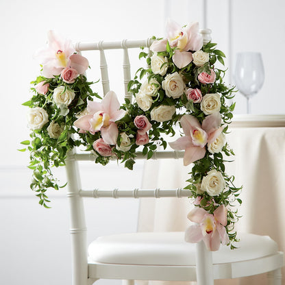 Orchid Rose Chair Décor –  Just Bloom, Elk Grove CA